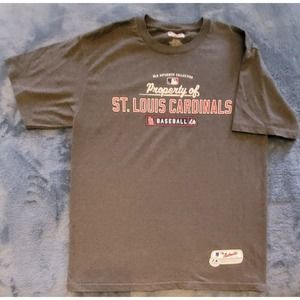 St Louis Cardinals‎ MLB Authentic Collection Majestic Men's Large T-shirt Gray